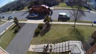 Awkward Uber Eats Delivery Caught On Doorbell Camera