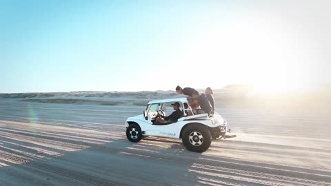 Racing dunes buggies on the sand