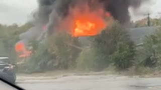 Large fire closer