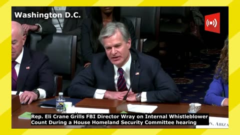 Rep. Eli Crane Grills FBI Director Christopher Wray | US House Hearing 2023