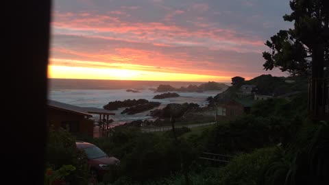 Beautiful Time Lapse Footage Of Sunset And The Sea Waves