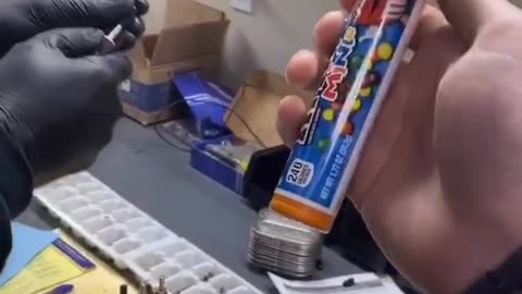 The Old Hot Dog in the Candy Container Trick