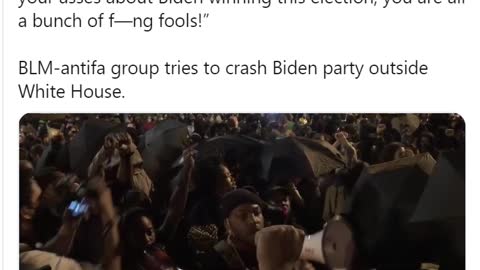 Antifa-BLM Crashes Biden Party