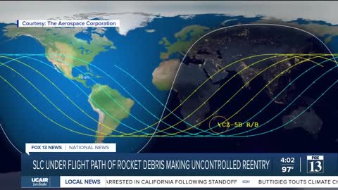 Could falling space debris strike Salt Lake City this weekend?