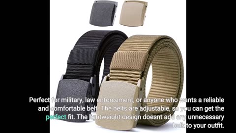 Customer Reviews: JASGOOD Nylon Military Tactical Men Belt 2 Pack Webbing Canvas Outdoor Web Be...