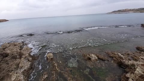 Amazing open sea view from the sea rocks