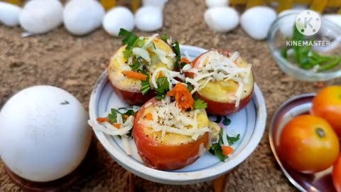 Miniature stuffed tomatoe recipe_ Egg Stuff Tomato recipe #food#viral video#cooking