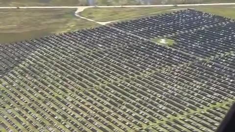 The solar panels on agricultural lands are destroyed by bad weather