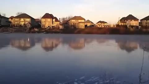 Rock Skipping Across A Frozen Lake Makes A Very Interesting Sound