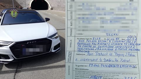 Lëviste me 197 km/orë në Tunelin e Kalimashit, gjobitet 27 vjeçari nga Kosova