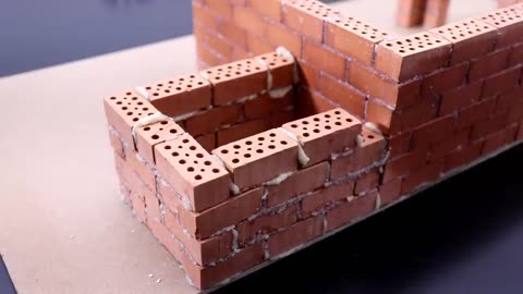 DIY Mini Garage with Mini Bricks - Bricklaying Model