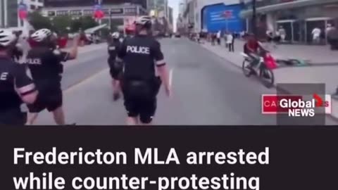 Peaceful Counter Protestor Arrested is a New Brunswick MLA