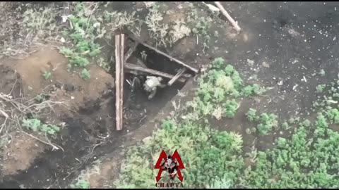 Russian drone bombing of Ukranian positions by the Sparta Battalion