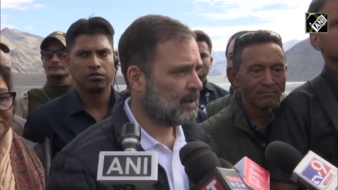 "China's army has entered here" Rahul Gandhi from banks of Pangong Tso in Ladakh