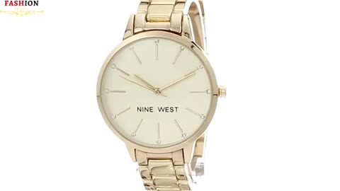 Nine West Women's Crystal Accented Bracelet Watch