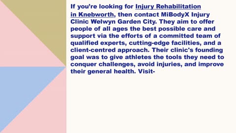 Best Injury Rehabilitation in Knebworth