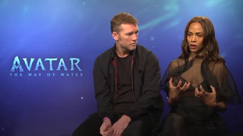 AVATAR_ THE WAY OF WATER (2022) Sam Worthington & Zoe Saldana Official Interview