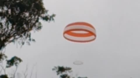 Air-plane Lands with Parachute