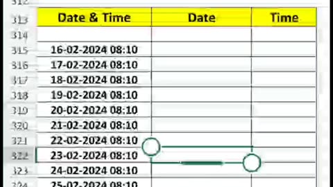 How to Separate Date and Time in Excel #int