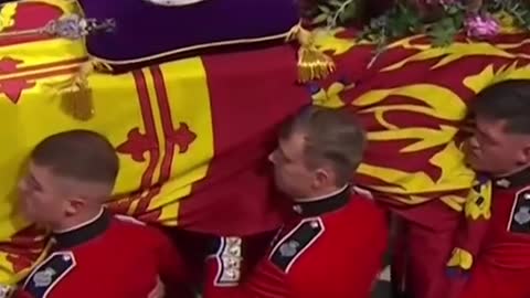 Royal family procession at Queen Elizabeth's funeral