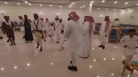 Saudi wedding celebration dance