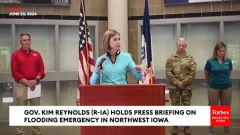 BREAKING NEWS: Iowa Governor Kim Reynolds Holds Briefing On Flooding Emergency In Northern Iowa