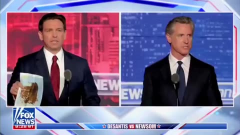 Desantis San Francisco Poop Map against Newsom At Debate