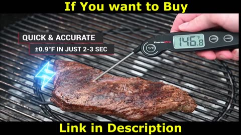 Thermometer for Cooking, Waterproof Food with Backlight & Calibration