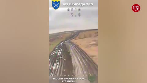 Trucks carrying new manpower and ammunition to the Russians were attacked by drones