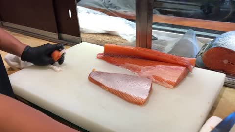 How to Cut a Salmon for Sashimi