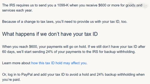 Tax ID Requirement Paypal Emails: $600 Threshold IRS Inflation Reduction Act Causes