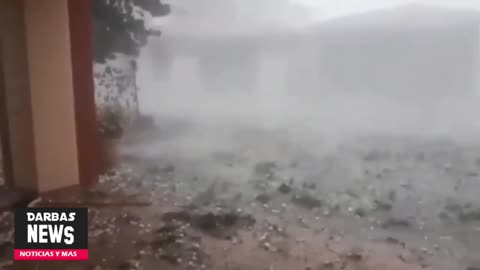 Hail storm in Italy