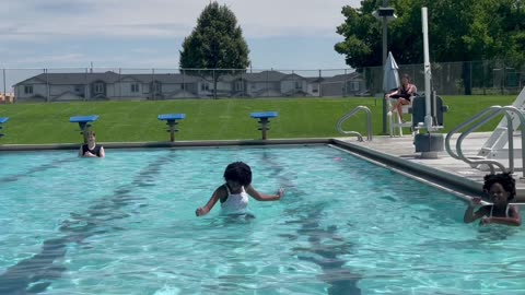 Glover Girls Swimming and Dancing to Michael Jackson