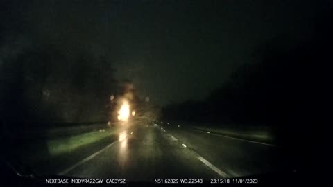 Driver Collides With Fallen Tree on Unlit Road