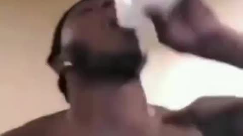 Dude drinks entire bottle of rubbing alcohol on Facebook Live