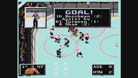 NHL94 (Sega Genesis) All Stars E. vs Ottawa Part1