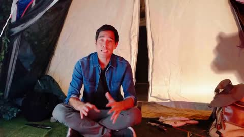 spend the night in a tent using magic ?