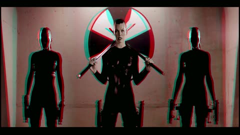 3D Anaglyph Resident Evil- Afterlife 4K SUPER SCALE 80% MORE BACKGROUND DEPTH P2