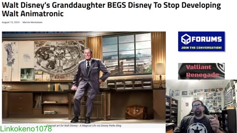 Walt Disney's granddaughter begging the company to not bring walt animatronic to life