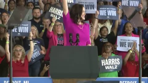 Gov. Gretchen Whitmer speaks at Harris-Walz rally in Detroit