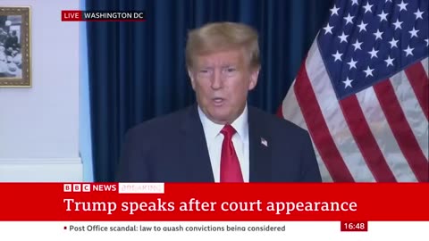 Donald Trump speaks following appeals court hearing on presidential immunity claim | BBC News