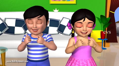 Learn Body Parts Song - 3D Animation English Nursery rhyme for children