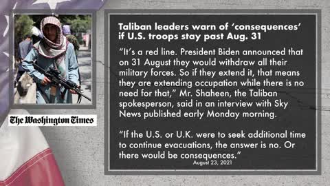 13-Minute News Hour w/ Bobby Eberle - Taliban Threatens Biden; "A Lot Could Still Go Wrong" 8/23/21