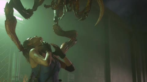 Resident Evil 3 - Jill Valentine getting sexy tongue kissed by a mutant zombie spider. #gaming