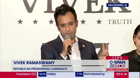 Vivek Ramaswamy Drops Out After Trump Landslide Iowa Caucas Win