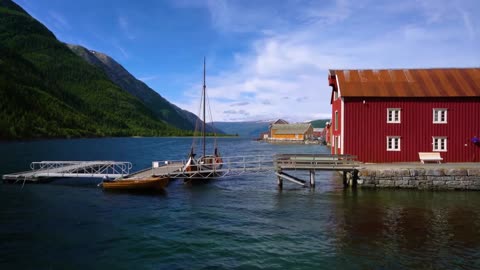 old colored houses in mosjoen norway sdguod