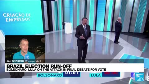 Brazil's Bolsonaro and Lula spar with each other in final debate before vote • FRANCE 24 English