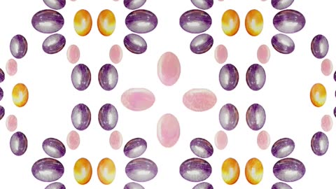 Gemstone Cabochon combination pink opal spiny oyster Charoite Color pink purple orange Shape oval