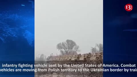 "Bradley" M2A2 combat vehicles from US moving from Poland to Ukraine