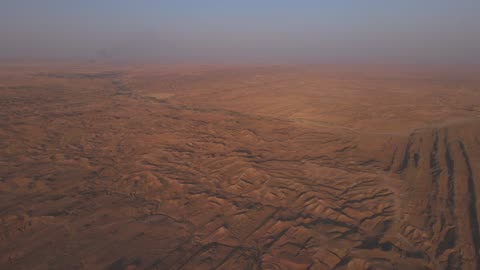 Drone footage of a desert